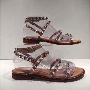 Steve Madden Size 7.5 Travel Gladiator Sandals Studded Cruise Resort Boho Casual
